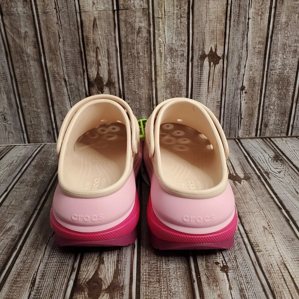 Crocs Mega Crush Matte Platform Clogs 210749-209 Womens 11 Mens 9 Beige Pink - Picture 5 of 12